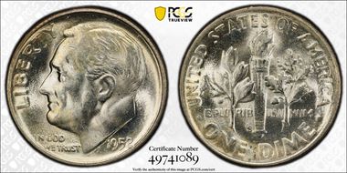 1952-S/S 10C RPM, FS-501 MS65