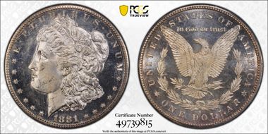 1881-S $1 MS65+ DMPL