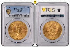 1930 50 Peso KM-481  Au MS64