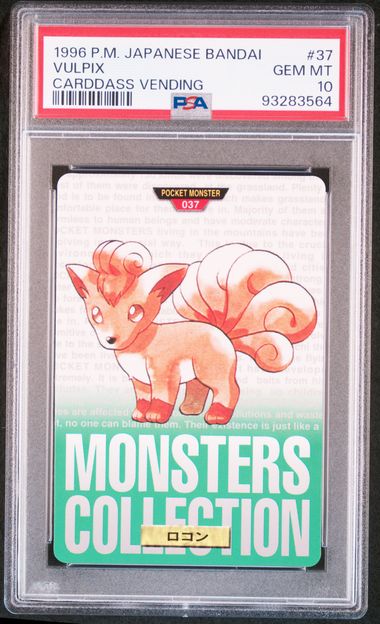 Vulpix card PSA 10, cert 93283564