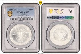 1992-Mo Onza Libertad Ag MS67