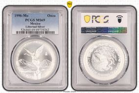 1996-Mo Onza Libertad Ag MS69
