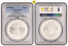 1998-Mo Onza Libertad Ag MS67