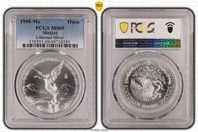 1998-Mo Onza Libertad Ag MS69