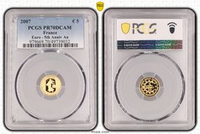 2007 € 5 Euro - 5th Anniv Au PR70DCAM