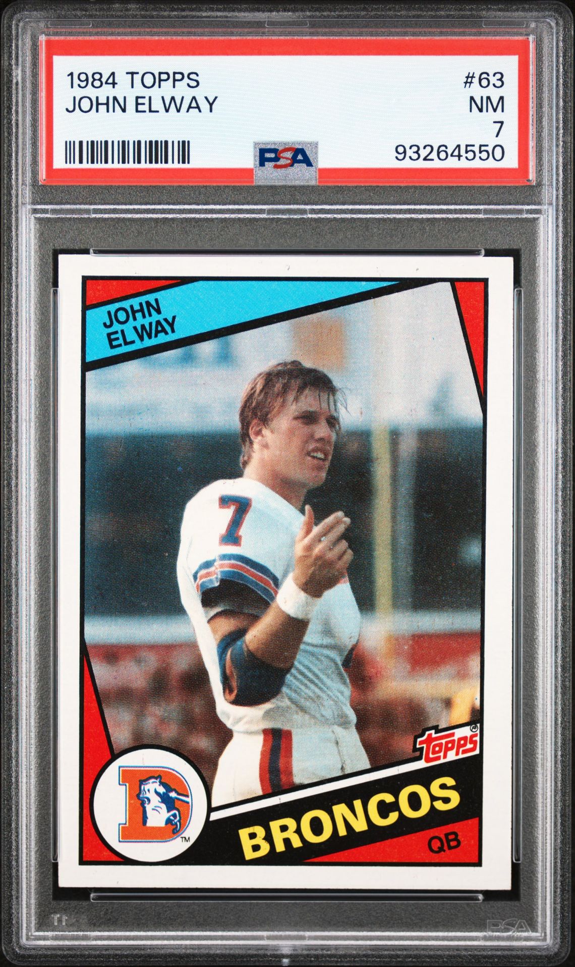 1984 Topps John Elway #63 Nm 7 front