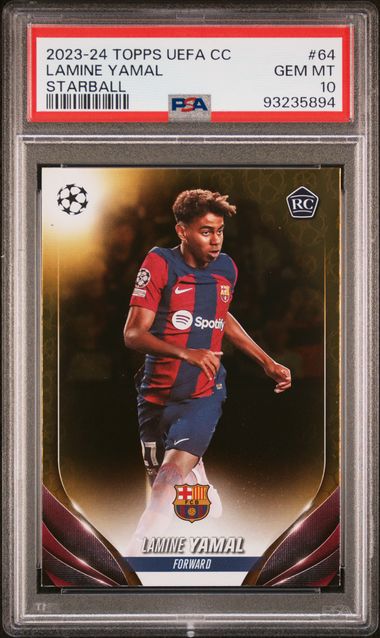 2023-24 Topps Uefa Club Competitions Lamine Yamal #64 (Starball) Gem Mt 10 front
