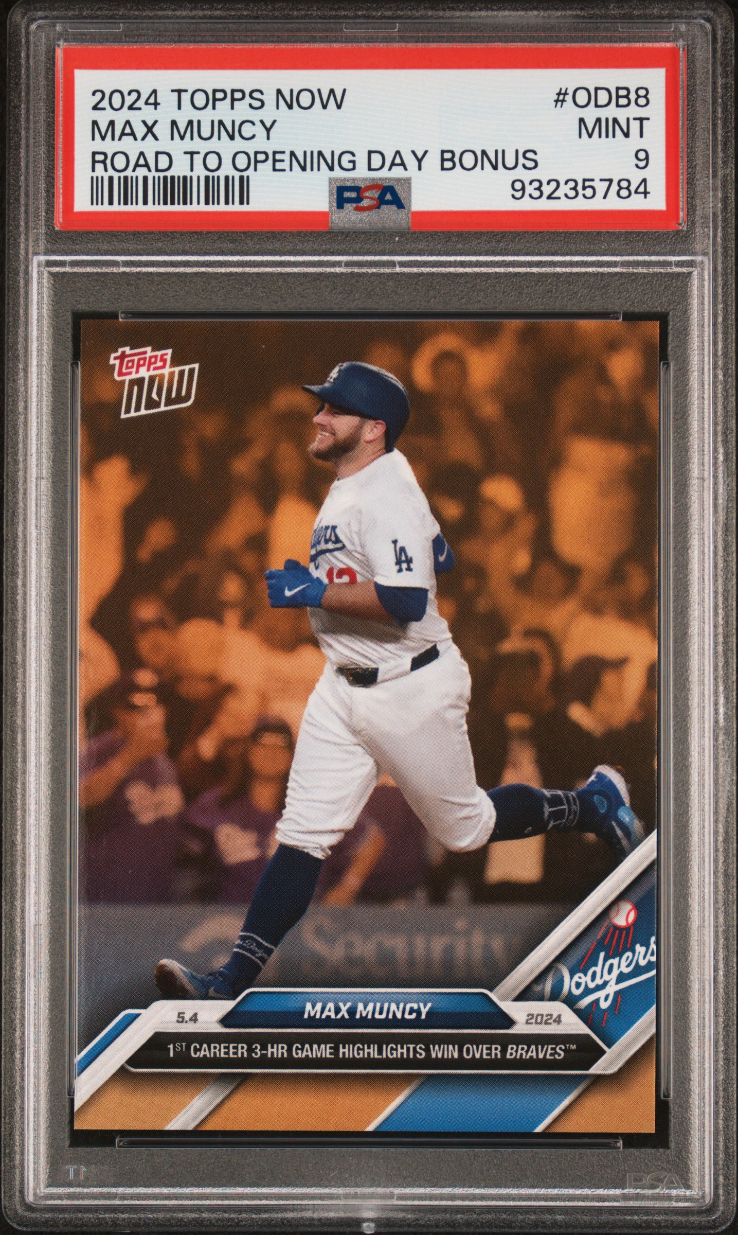 2024 Topps Now Road To Opening Day Bonus Max Muncy #Odb8 Mint 9 front