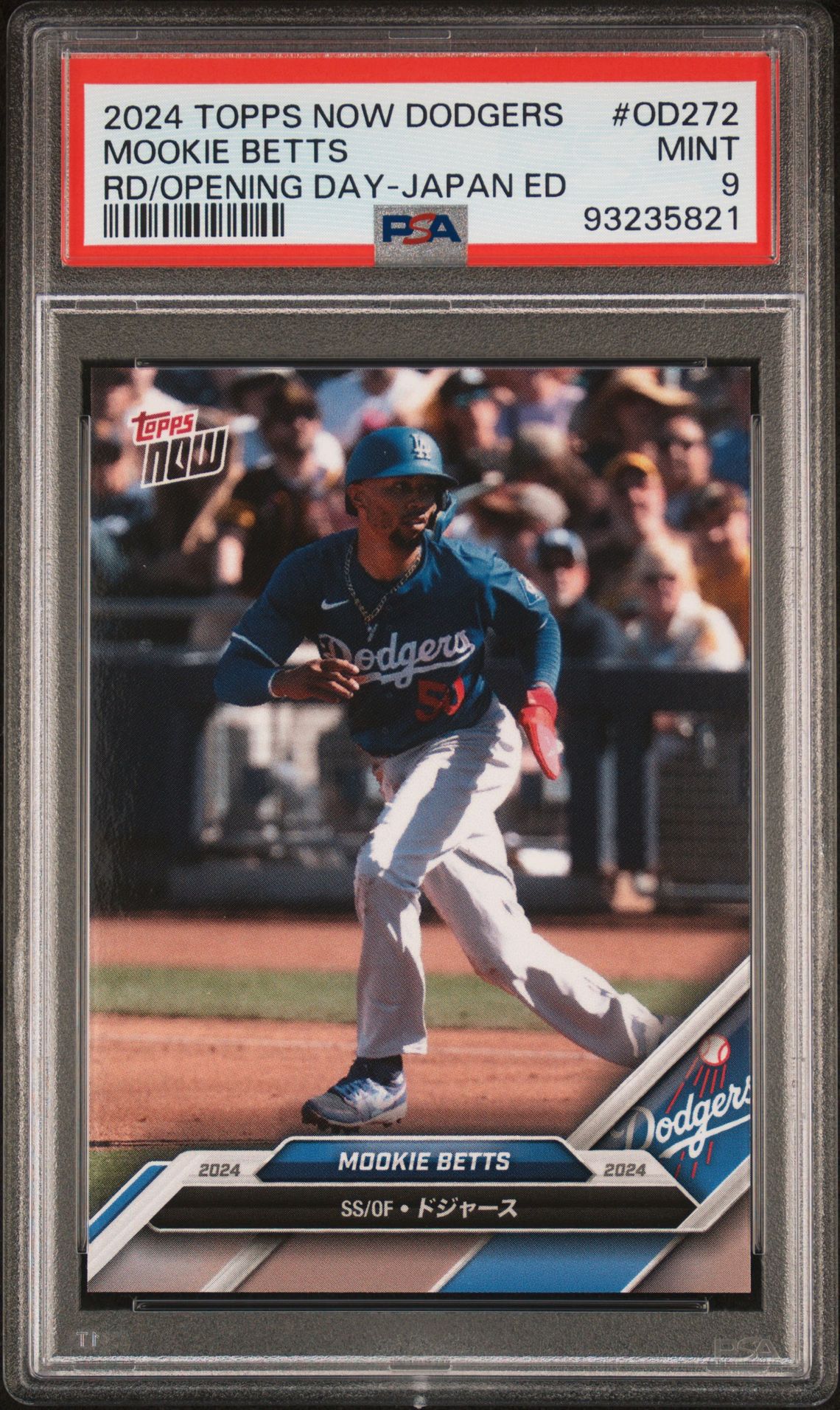 2024 Topps Now Los Angeles Dodgers Road To Opening Day Japan Edition Mookie Betts #Od272 Mint 9 front