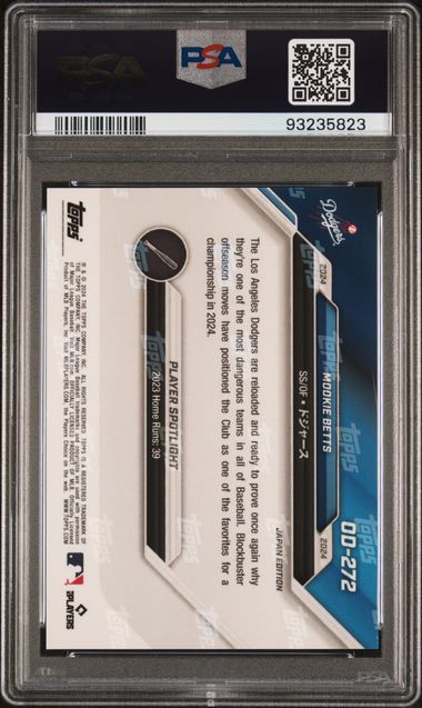 2024 Topps Now Los Angeles Dodgers Road To Opening Day Japan Edition Mookie Betts #Od272 Gem Mt 10 back