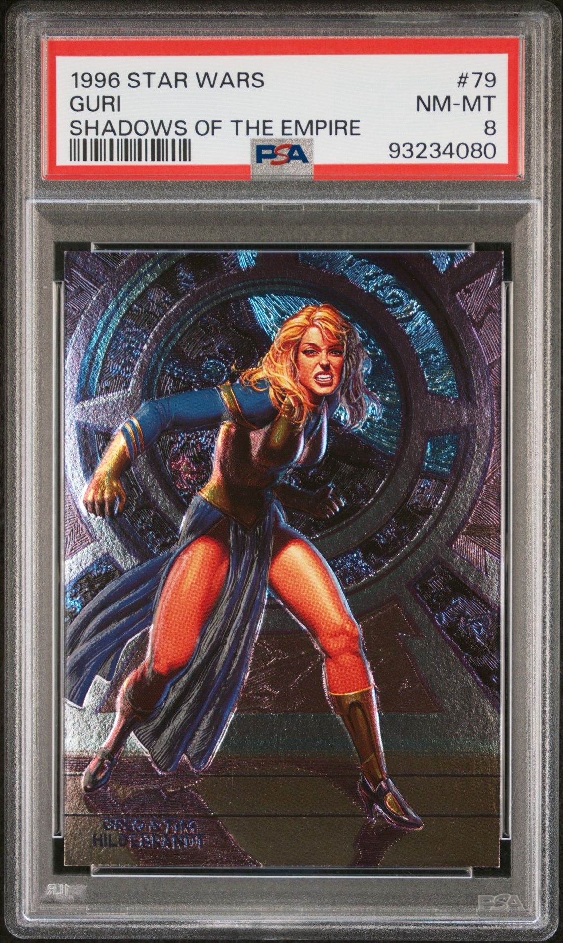 1996 Star Wars STAR WARS SHADOWS OF THE EMPIRE Gold #79 Guri front