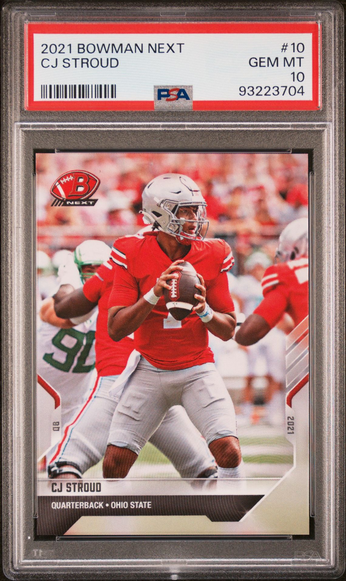 2021 Bowman Next Cj Stroud #10 Gem Mt 10 front