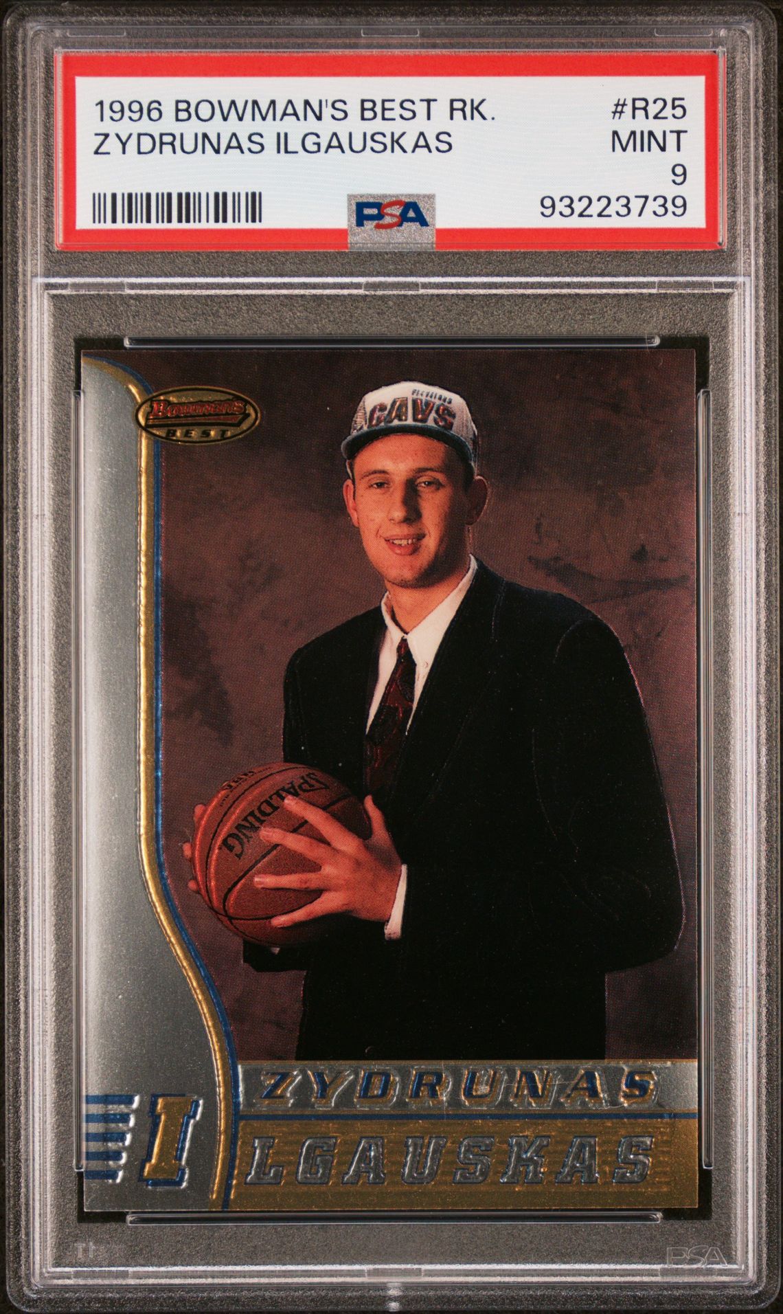 1996 Bowman's Best Rookie Zydrunas Ilgauskas #R25 Mint 9 front