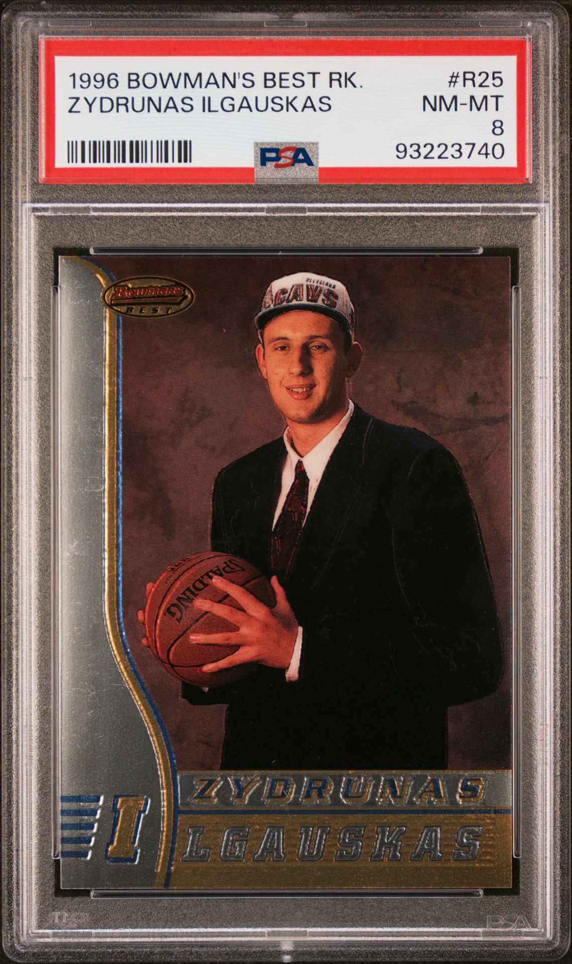 1996 Bowman's Best Rookie Zydrunas Ilgauskas #R25 Nm-Mt 8 front