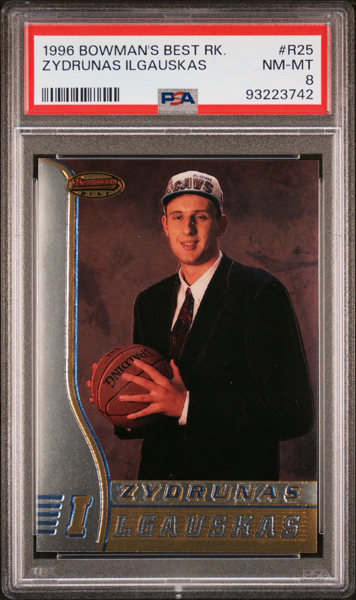 1996 Bowman's Best Rookie Zydrunas Ilgauskas #R25 Nm-Mt 8 front