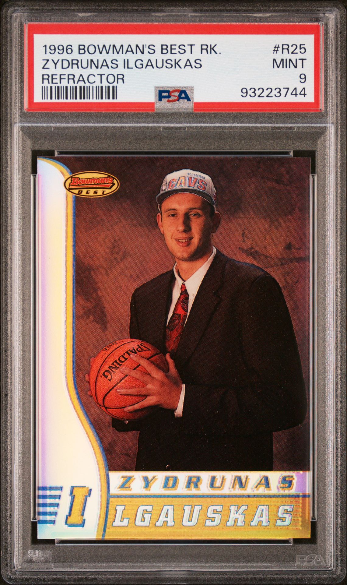 1996 Bowman's Best Rookie Zydrunas Ilgauskas #R25 (Refractor) Mint 9 front