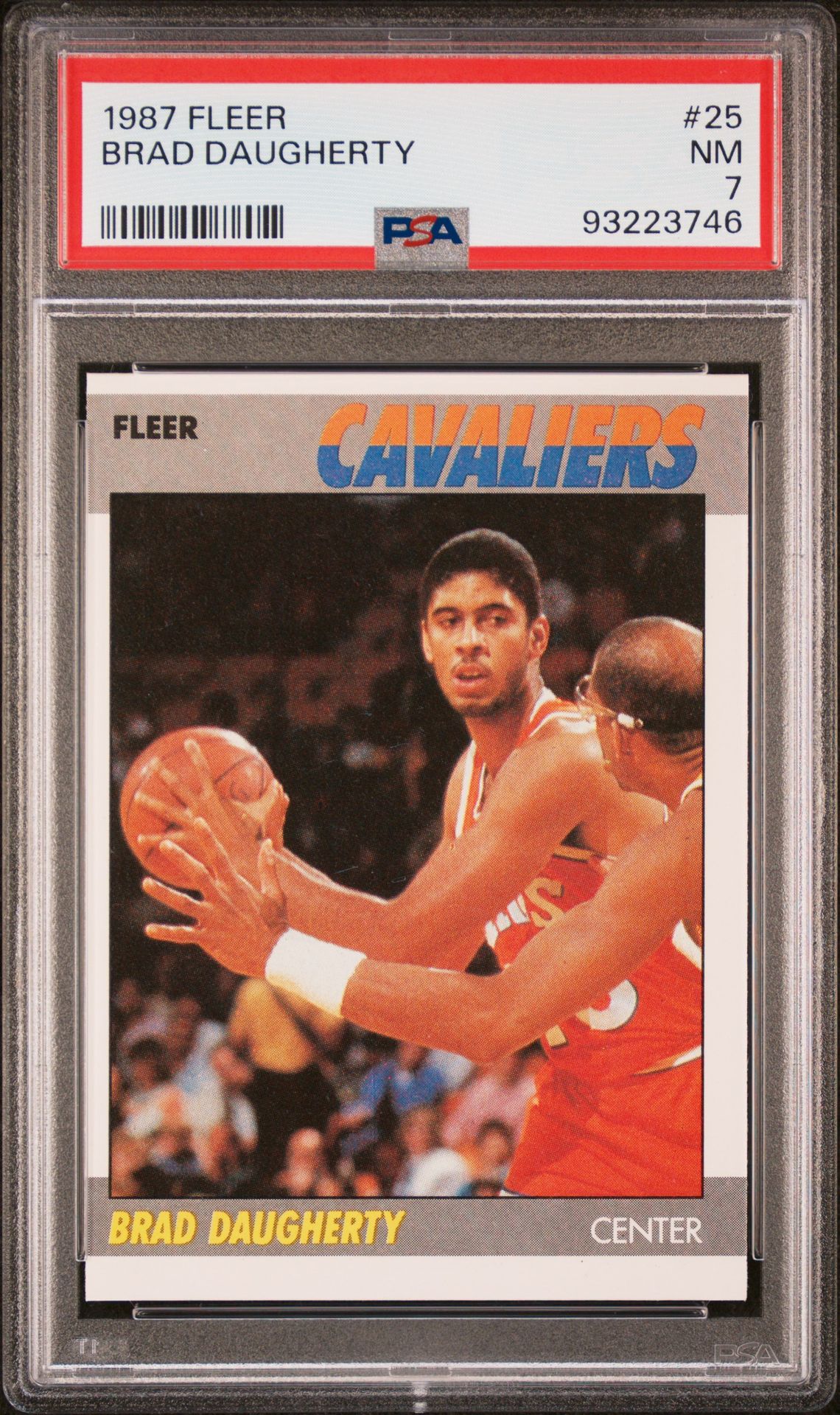 1987 Fleer Brad Daugherty #25 Nm 7 front