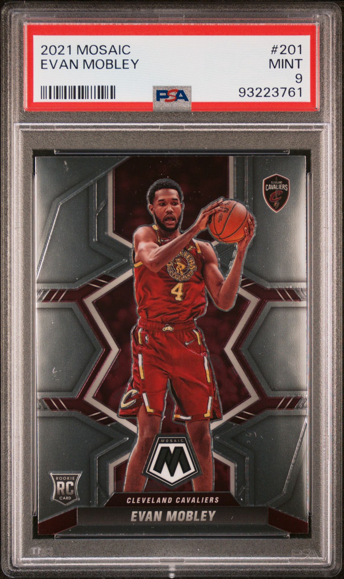 2021 Panini Mosaic Evan Mobley #201 Mint 9 front
