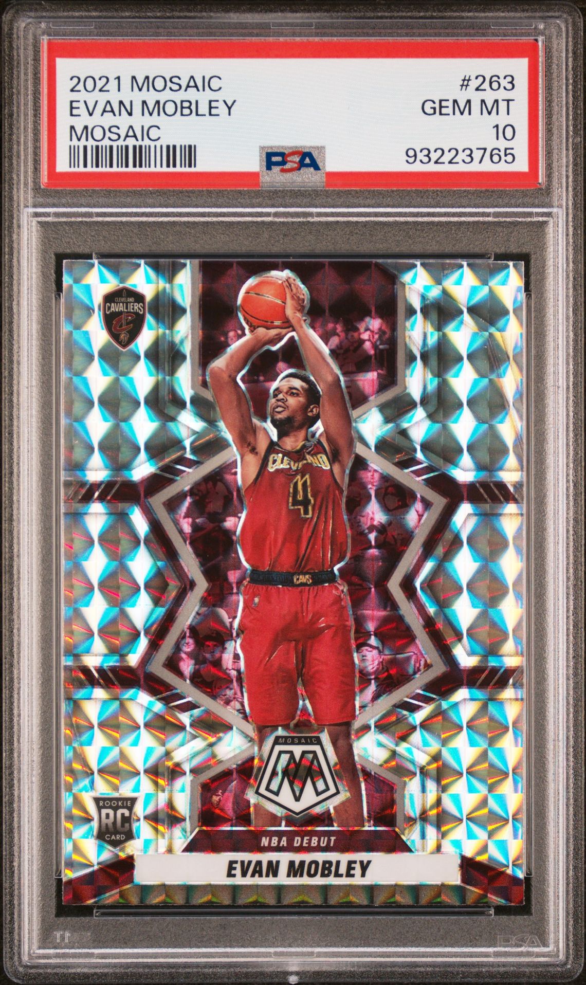 2021 Panini Mosaic Evan Mobley #263 (Mosaic) Gem Mt 10 front