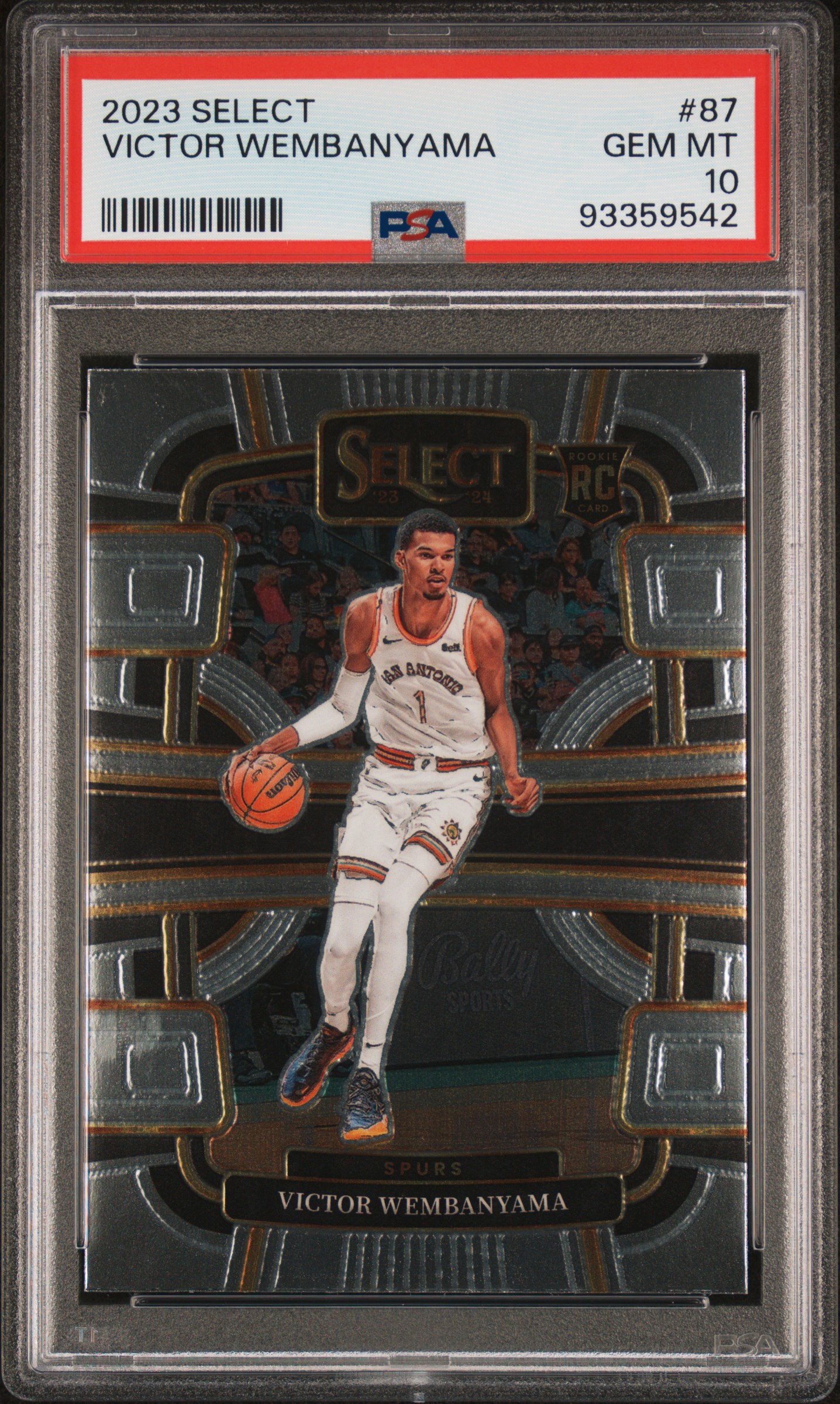 2023 Panini Select Victor Wembanyama #87 Gem Mt 10 front