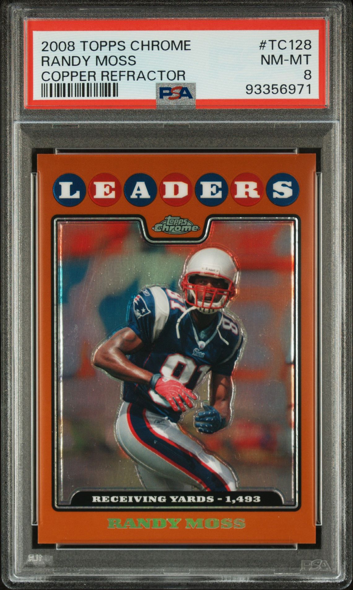 2008 Topps TOPPS CHROME Refractor #TC128 Randy Moss front