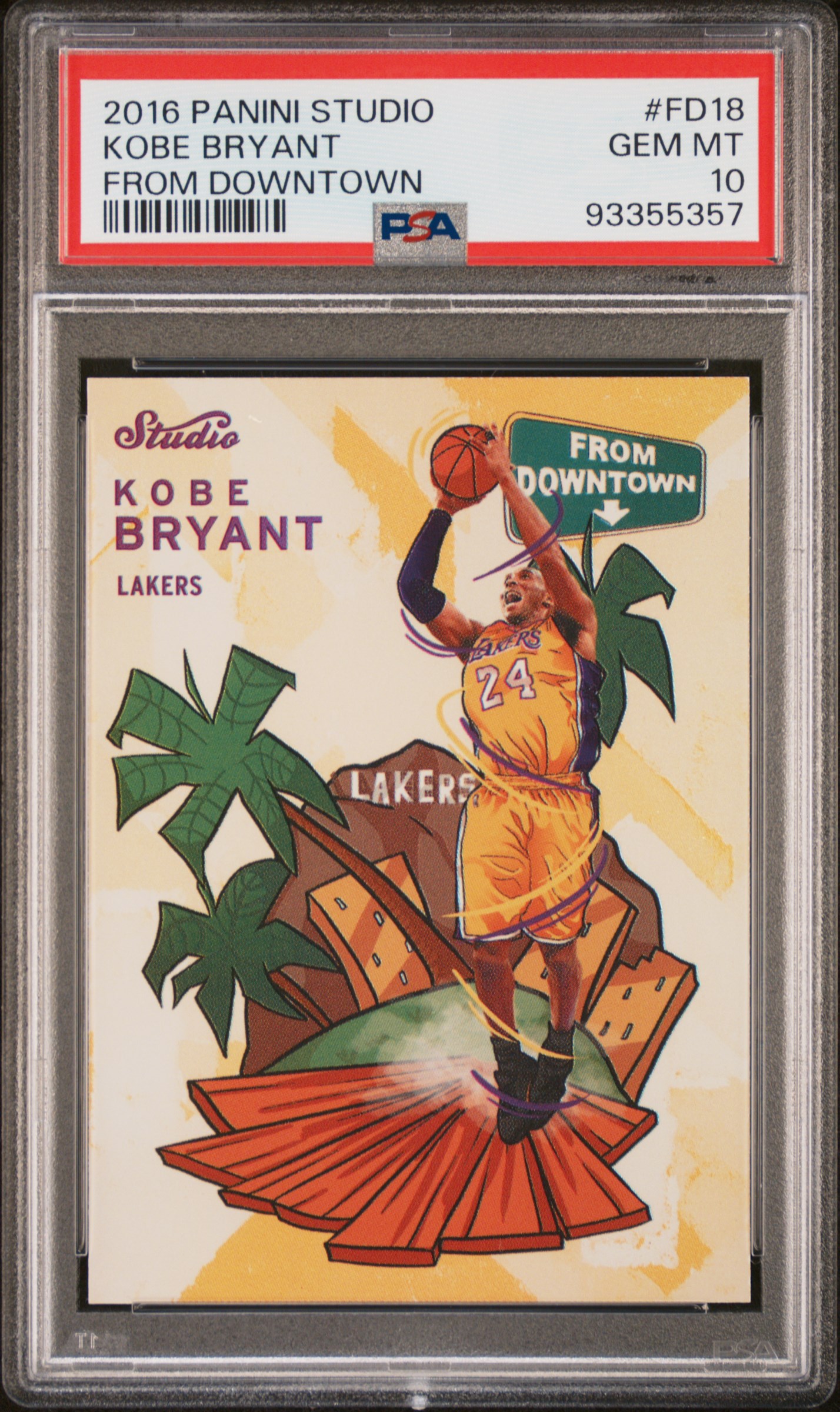 その他 Kobe Bryant studio from downtown PutItOnMySlab's 2016 Studio Kobe Bryant From Downtown #FD18 PSA 10
