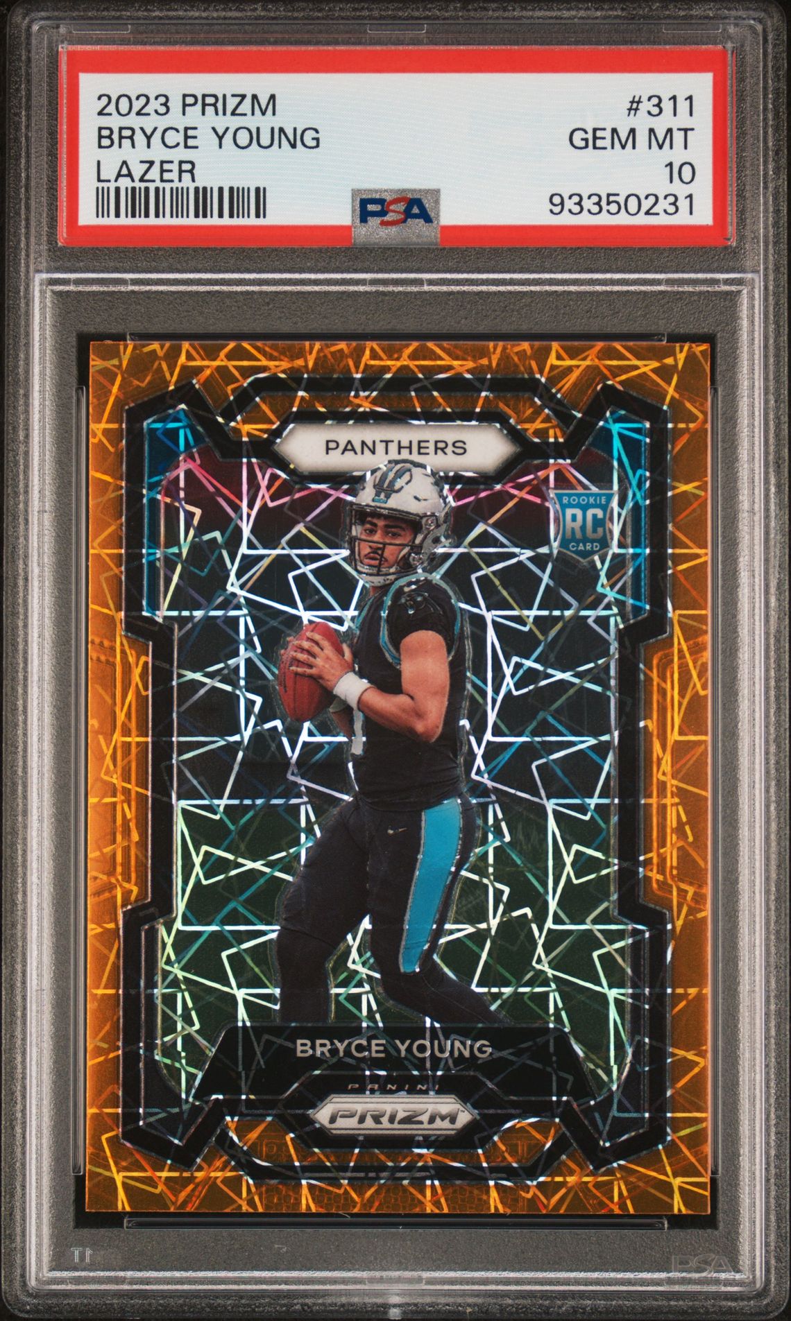2023 Panini Prizm Bryce Young #311 (Lazer Prizm) Gem Mt 10 front