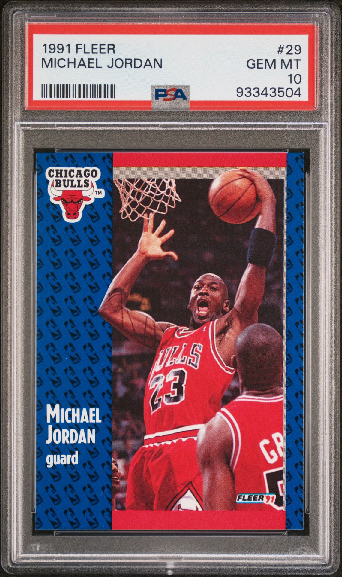 1991 Fleer Michael Jordan #29 Gem Mt 10 front