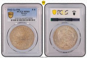 1842-Go PM 8 R Go25 MS64