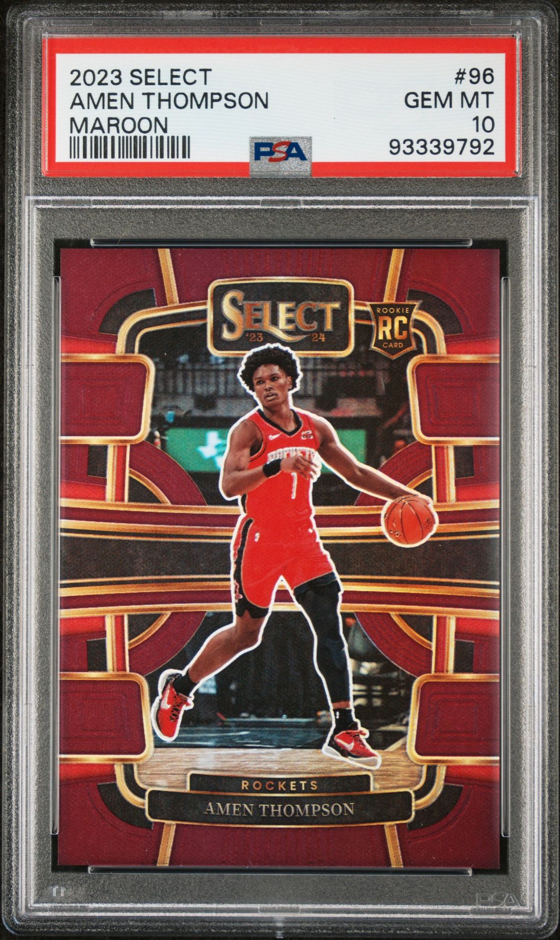 2023 Panini PANINI SELECT MAROON PRIZM #96 Amen Thompson front
