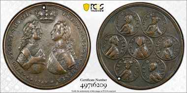 (1759) Medal Betts-425 Allied Commanders, Brass N1