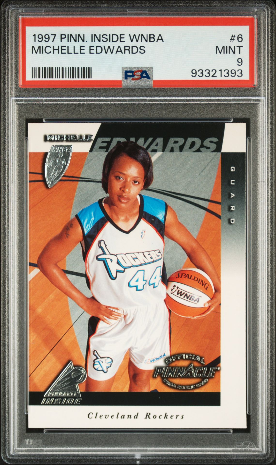 1997 Pinnacle PINNACLE INSIDE WNBA #6 Michelle Edwards front