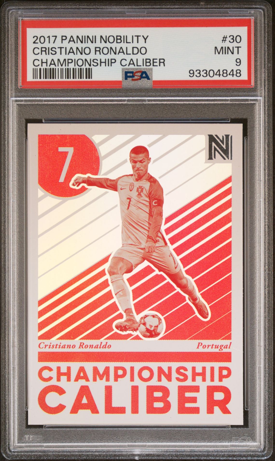 2017 Panini PANINI NOBILITY CHAMPIONSHIP CALIBER JERSEY AUTO.-COPPER #30 Cristiano Ronaldo front