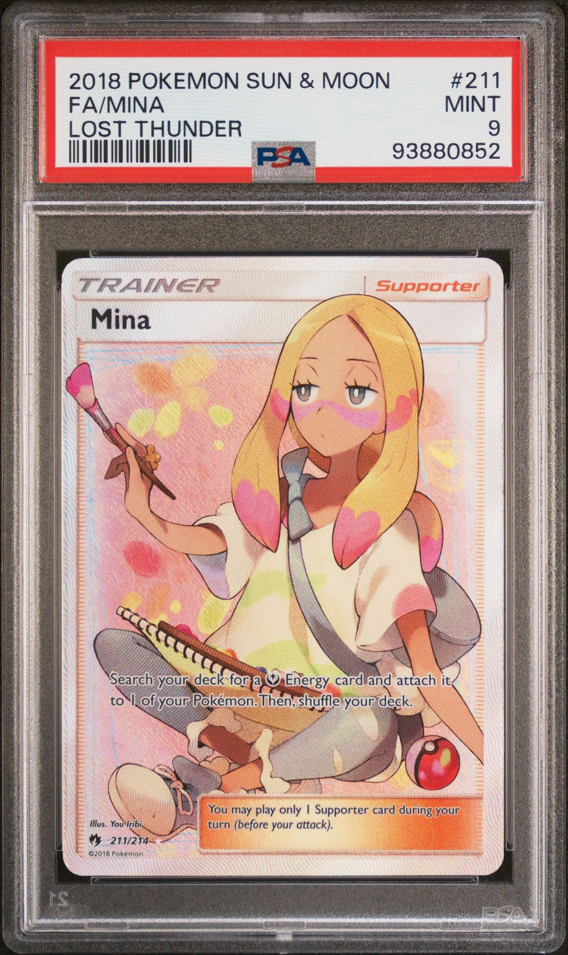 2018 Pokemon Sun & Moon Lost Thunder Fa/Mina #211 (Lost Thunder) Mint 9 front