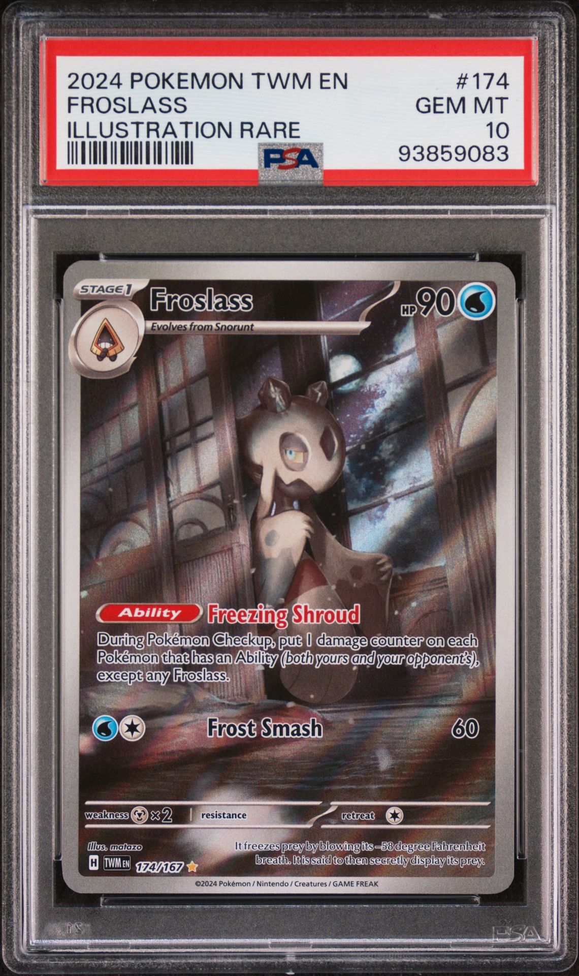 2024 Pokemon POKEMON TWM EN-TWILIGHT MASQUERADE ILLUSTRATION RARE #174 Froslass front