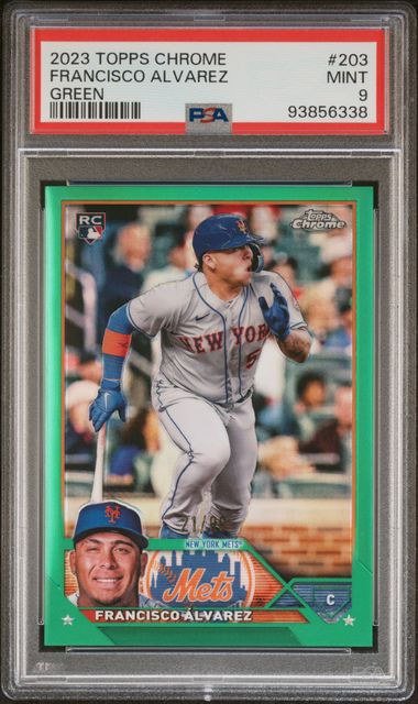 2023 Topps Topps Chrome Green Refractor #203 Alvarez front