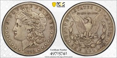 1892-S $1 VF35