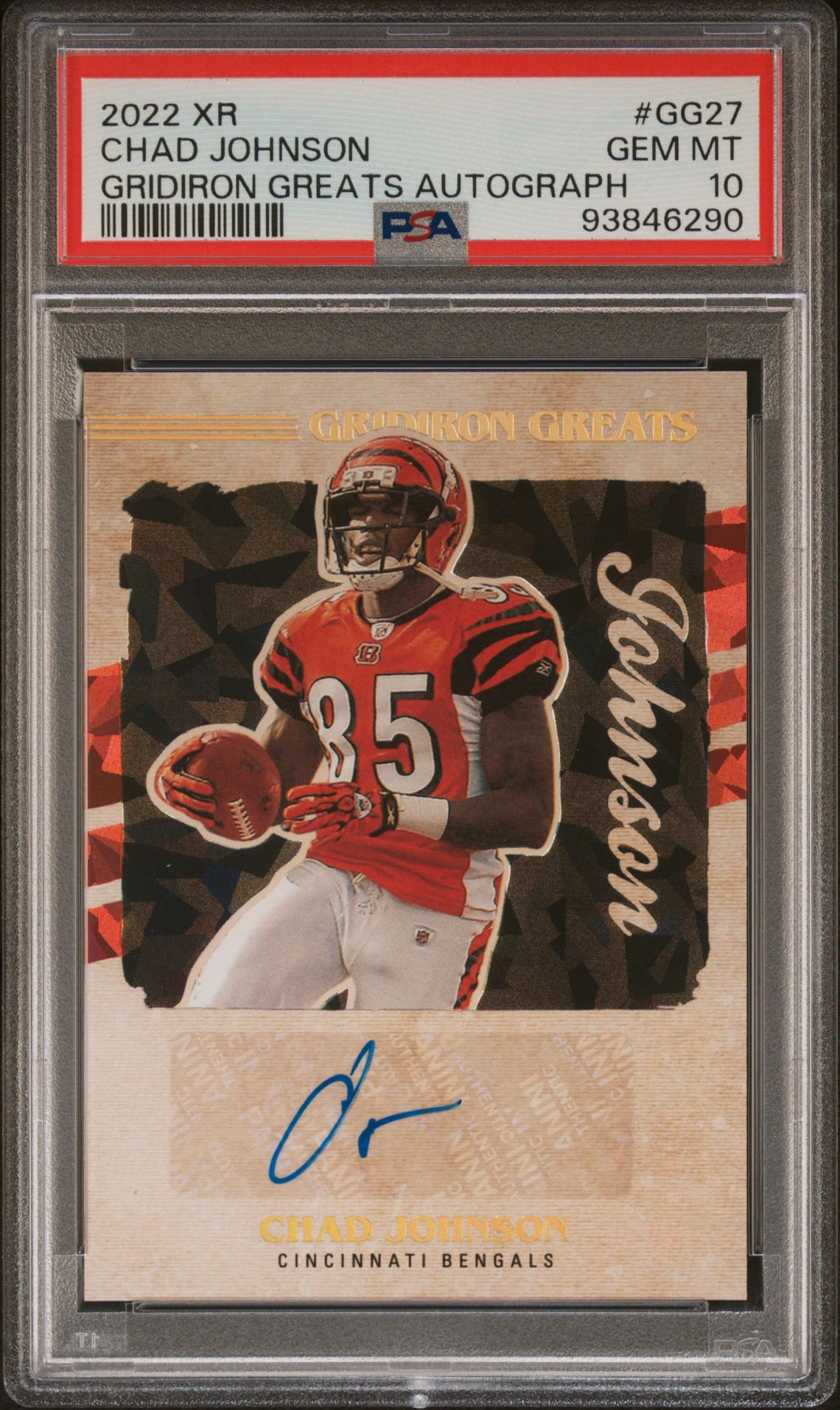 2022 Panini PANINI XR GRIDIRON GREATS GRIDIRON GREATS AUTOGRAPH #GG27 Chad Johnson front
