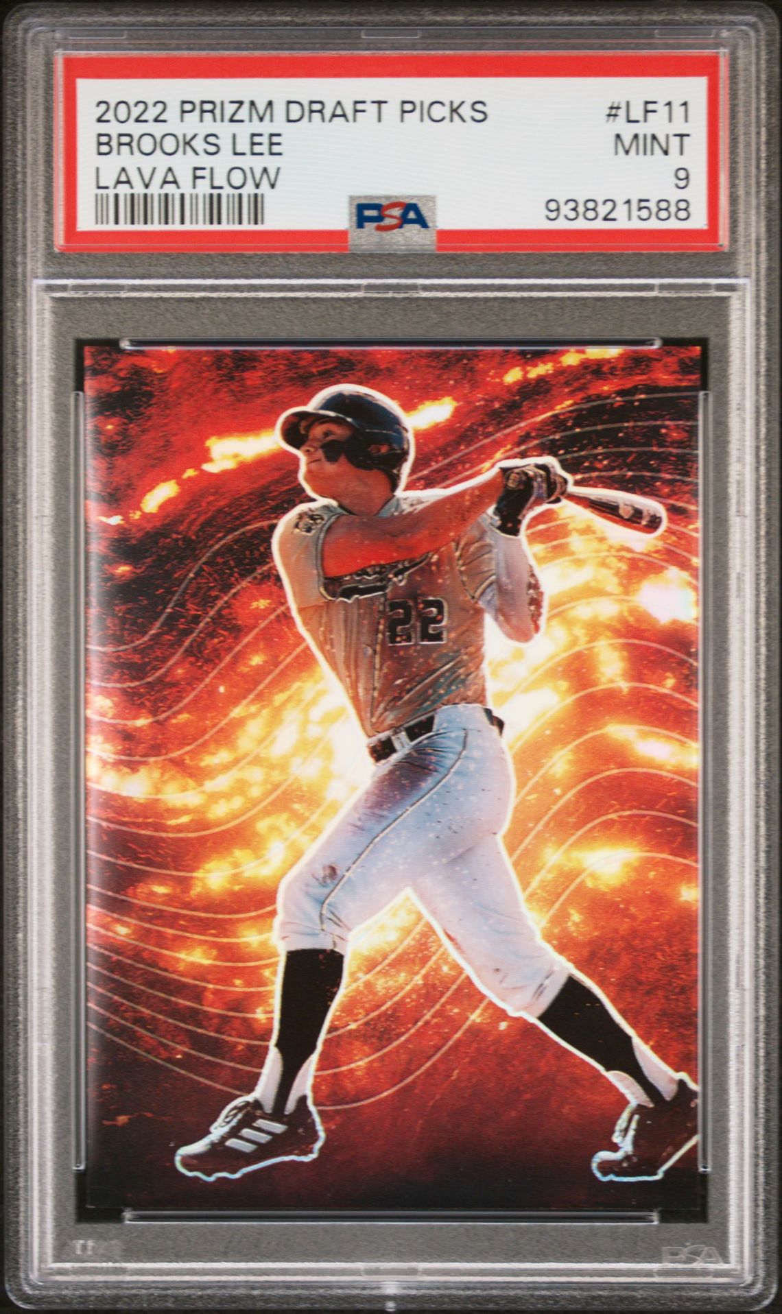 2022 Panini PANINI PRIZM DRAFT PICKS LAVA FLOW #LF11 Brooks Lee front