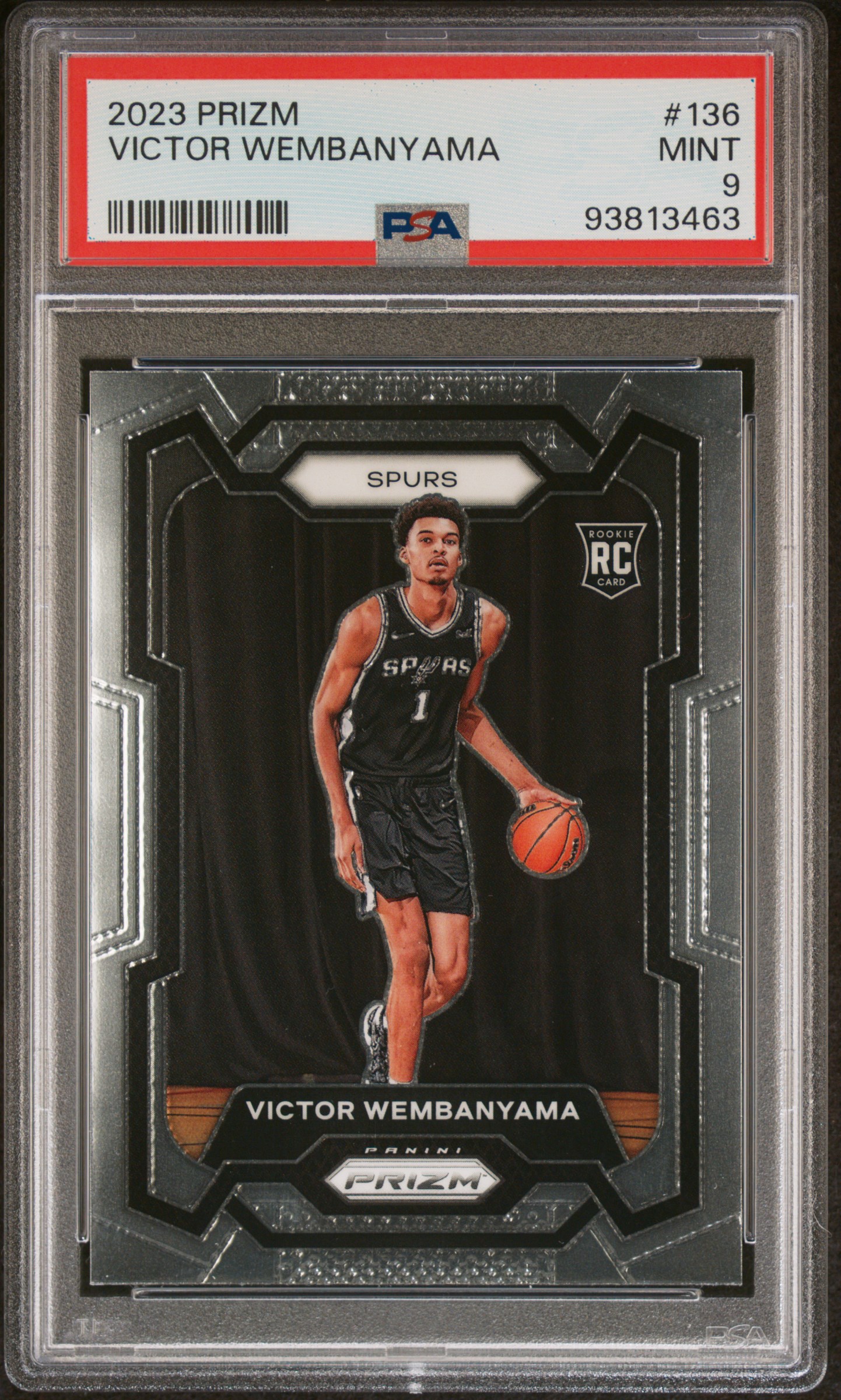 2023 Panini Prizm Victor Wembanyama #136 Mint 9 front