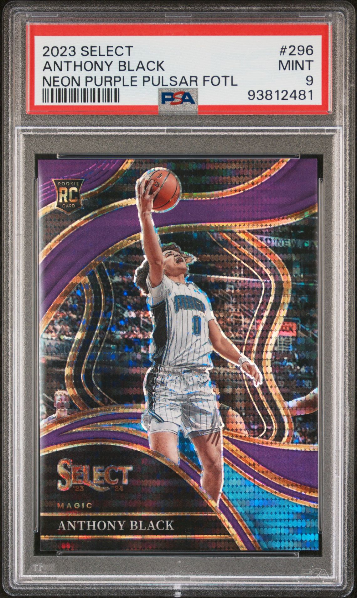 2023 Panini PANINI SELECT NEON PURPLE PULSAR FOTL #296 Anthony Black front