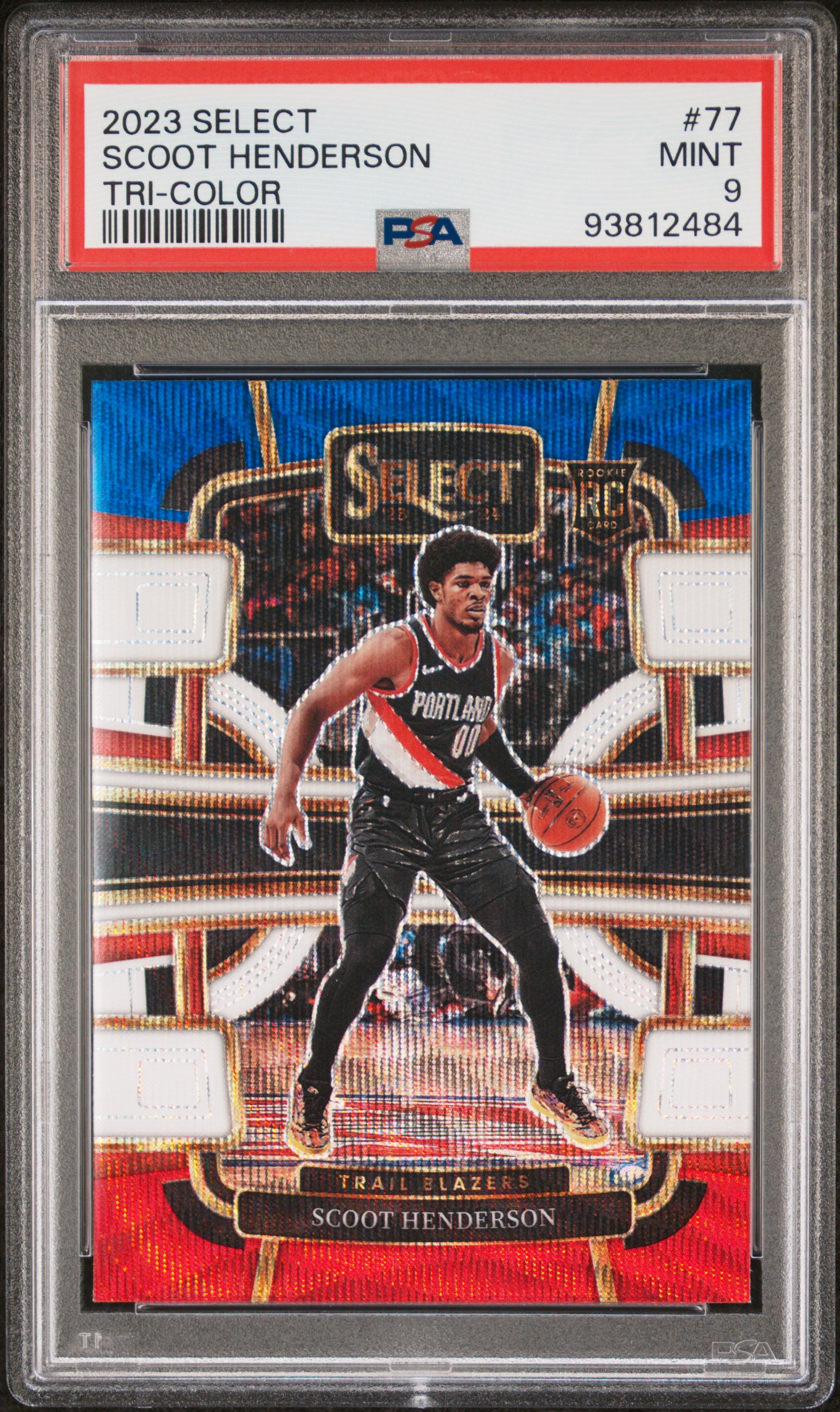 2023 Panini Select Scoot Henderson #77 (Tri-Color) Mint 9 front