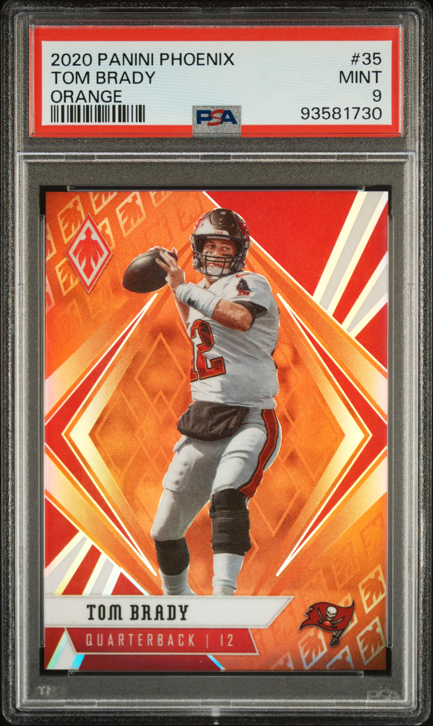 2020 Panini Phoenix Tom Brady #35 (Orange) Mint 9 front