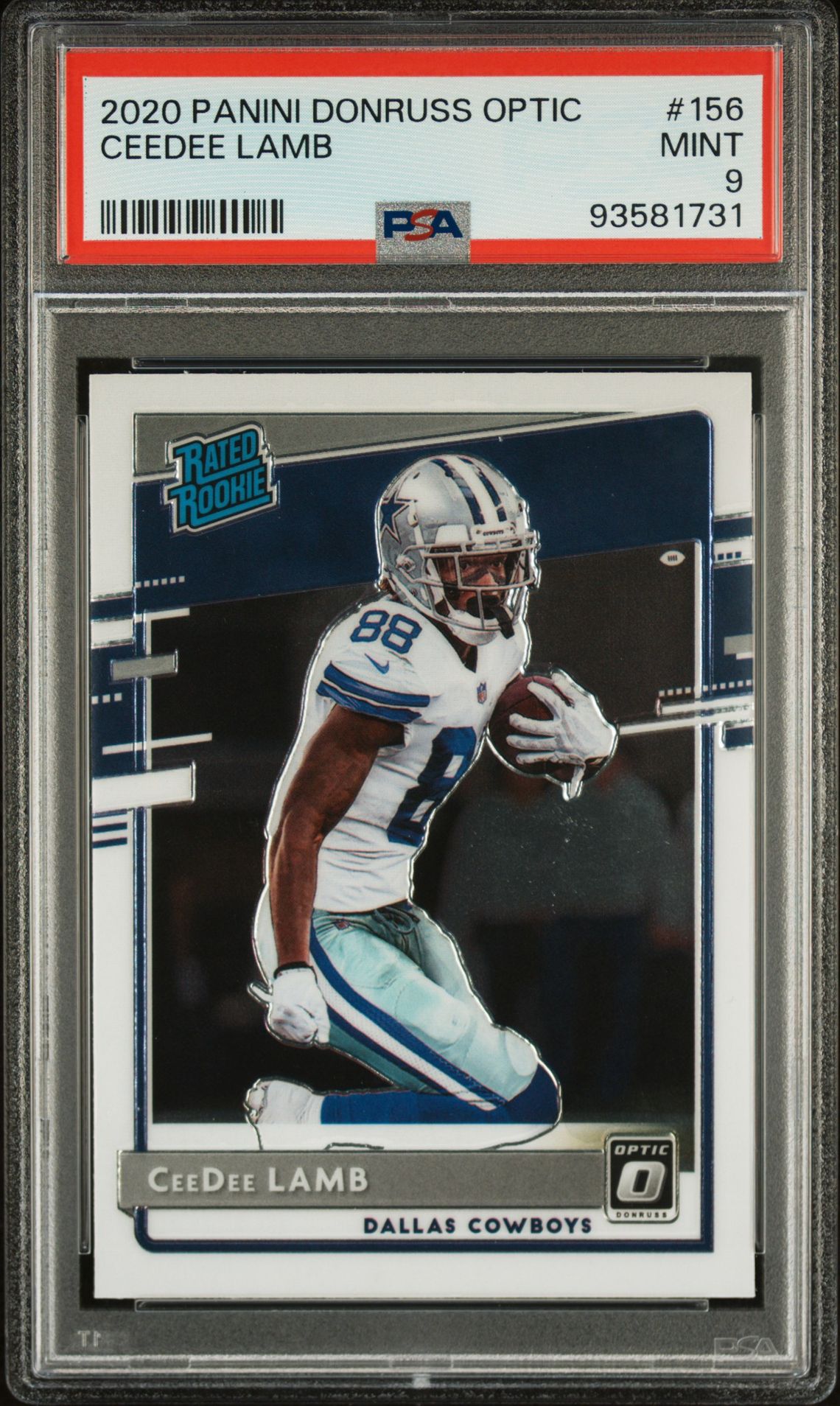 2020 Panini Donruss Optic Ceedee Lamb #156 Mint 9 front