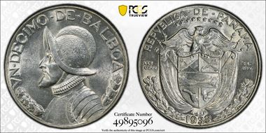 1933 1/10 B KM-10.1  Ag MS62