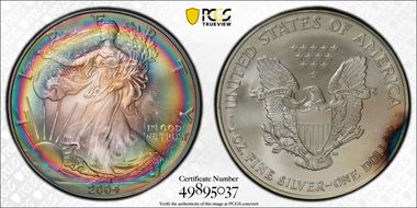 2004 $1 Silver Eagle MS68
