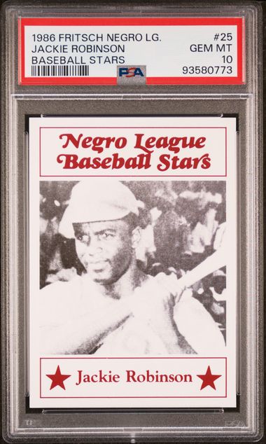 1986 Fritsch Fritsch Negro League Baseball Stars BASEBALL STARS #25 Jackie Robinson front
