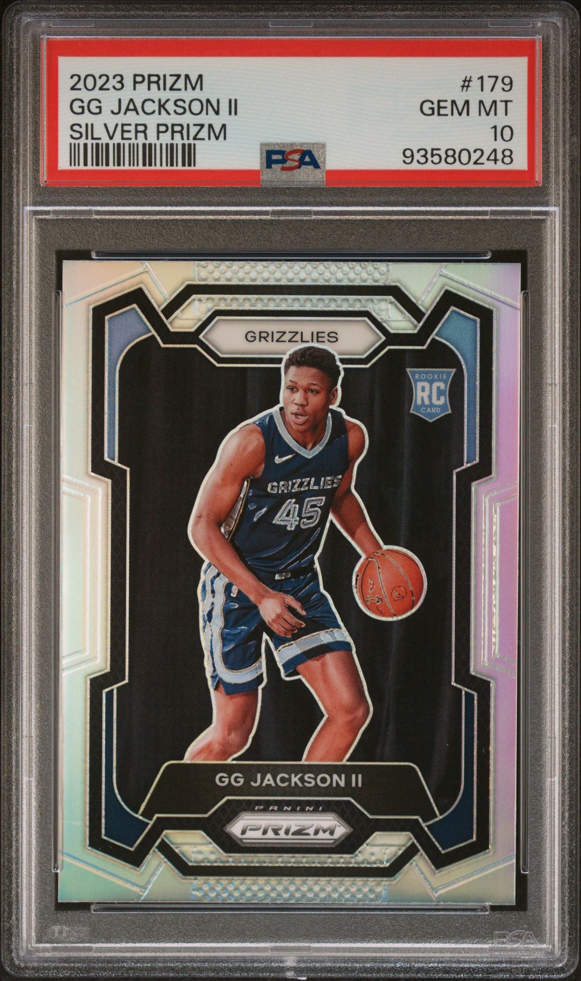 2023 Panini Prizm Gg Jackson Ii #179 (Silver Prizm) Gem Mt 10 front