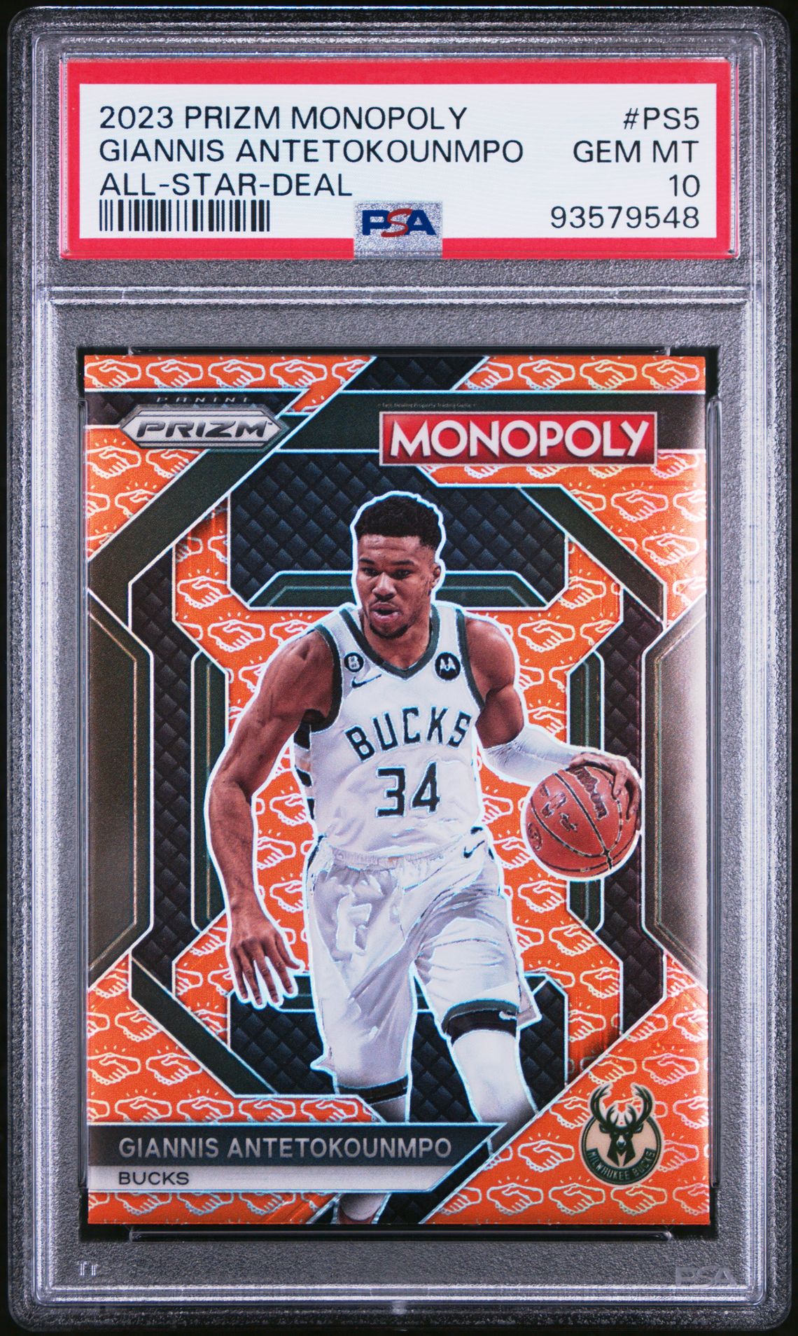 2023 Panini PANINI PRIZM MONOPOLY ALL-STAR STAR-DEAL #PS5 Giannis Antetokounmpo front
