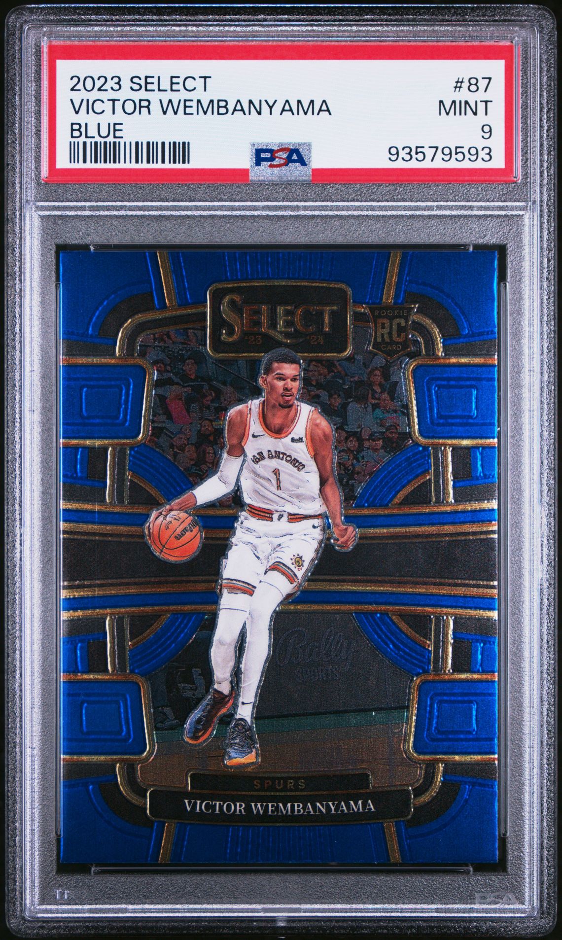 2023 Panini Select Victor Wembanyama #87 (Blue) Mint 9 front